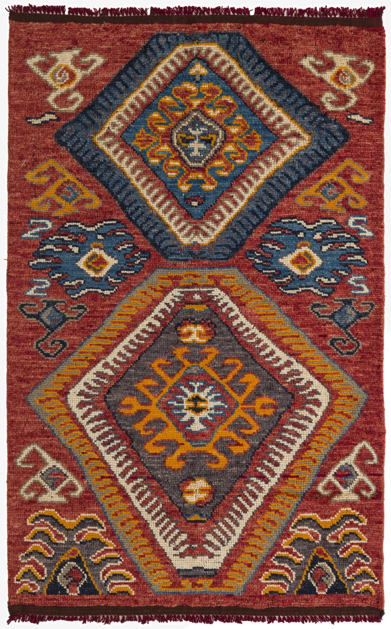4' 1 x 6' 5  Hand Knotted Darya Wool Rug
