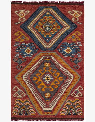 4' 1 x 6' 5 Hand Knotted Darya Wool Rug