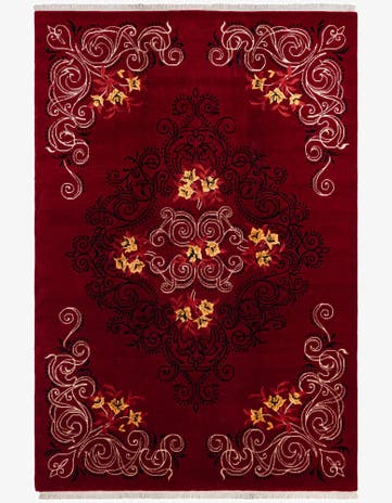5' 7 x 8' 4 Hand Knotted Darya Wool Rug