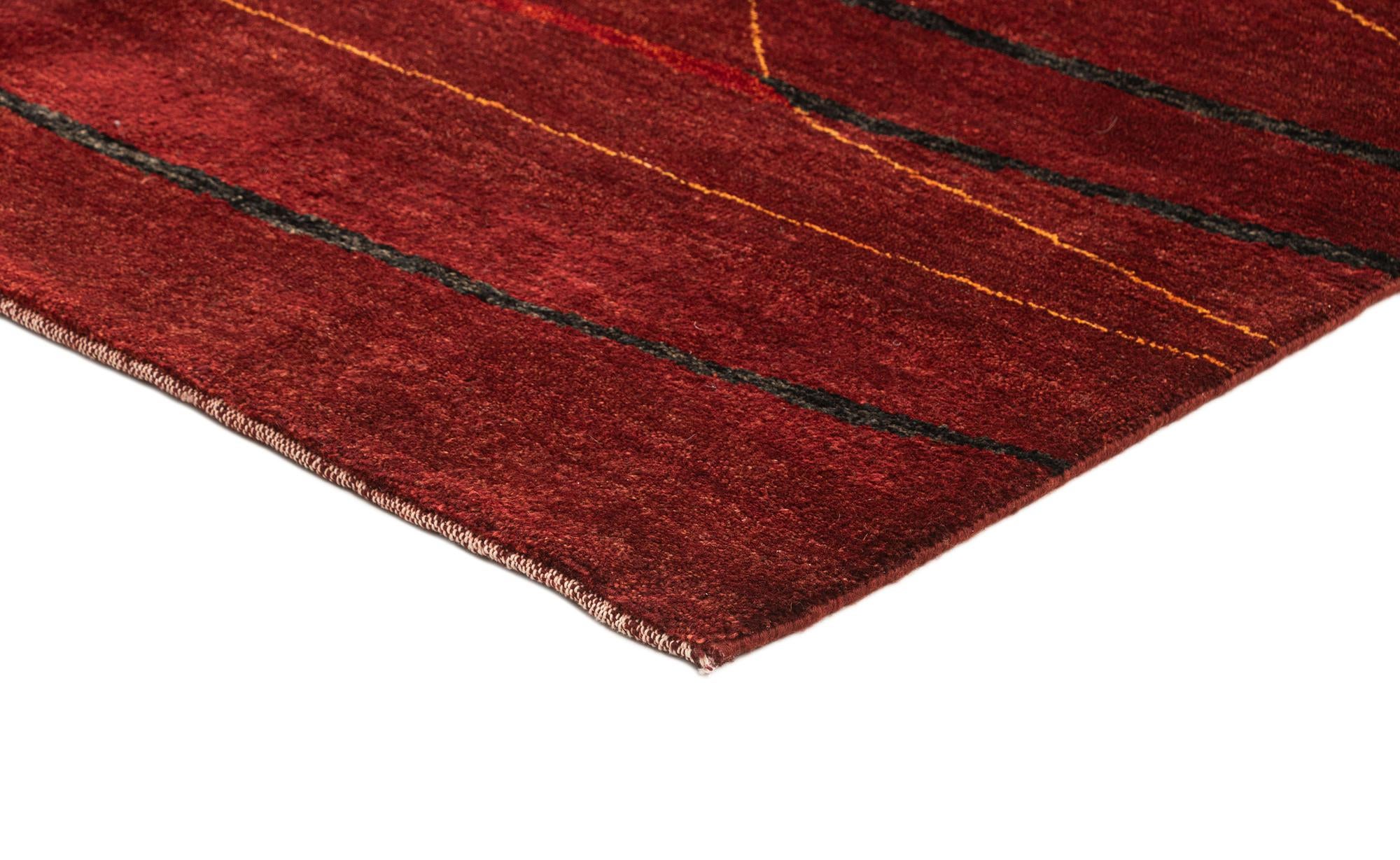 4' 10 x 6' 7 Hand Knotted Gabbeh Wool Rug