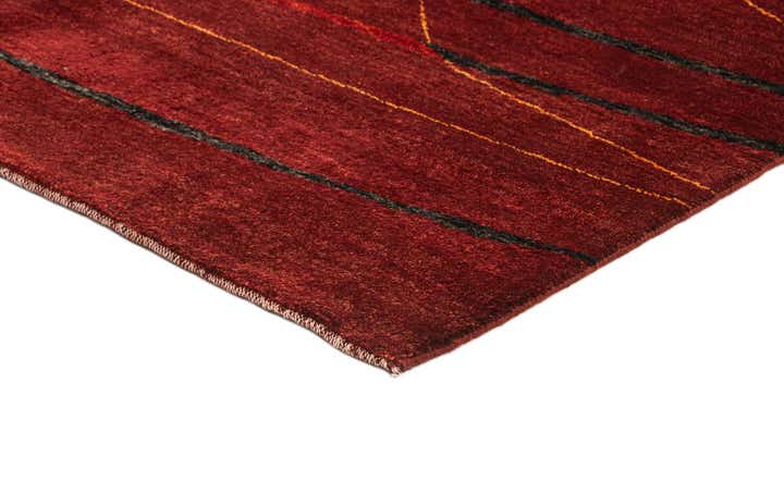 4' 10 x 6' 7 Hand Knotted Gabbeh Wool Rug