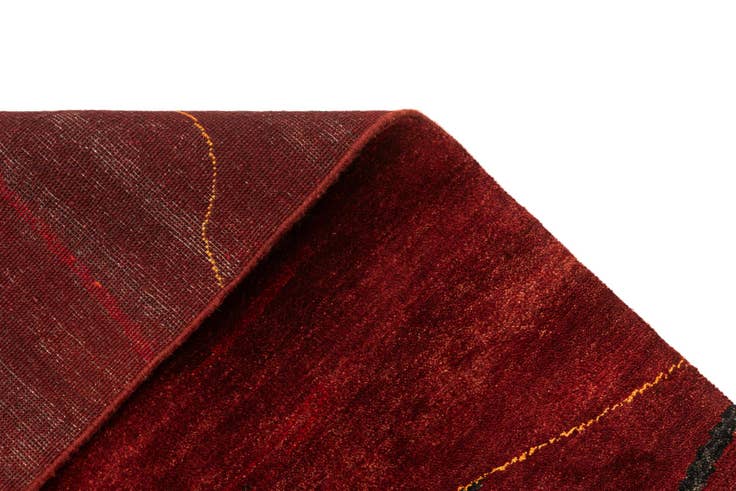 Detail image of 4' 10 x 6' 7 Hand Knotted Gabbeh Wool Rug