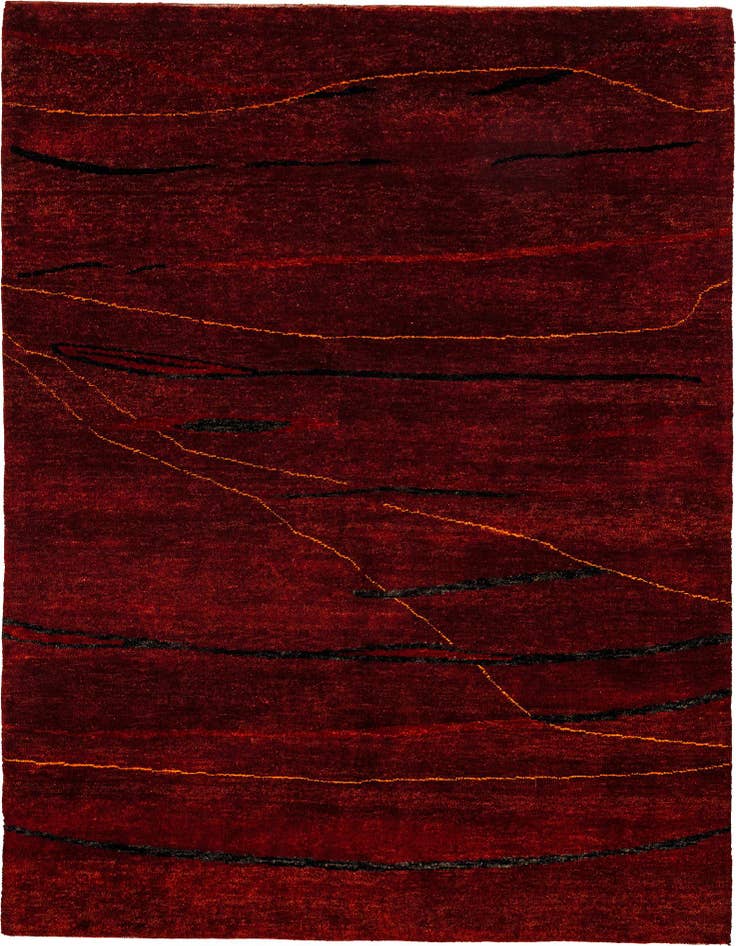 Detail image of 4' 10 x 6' 7 Hand Knotted Gabbeh Wool Rug