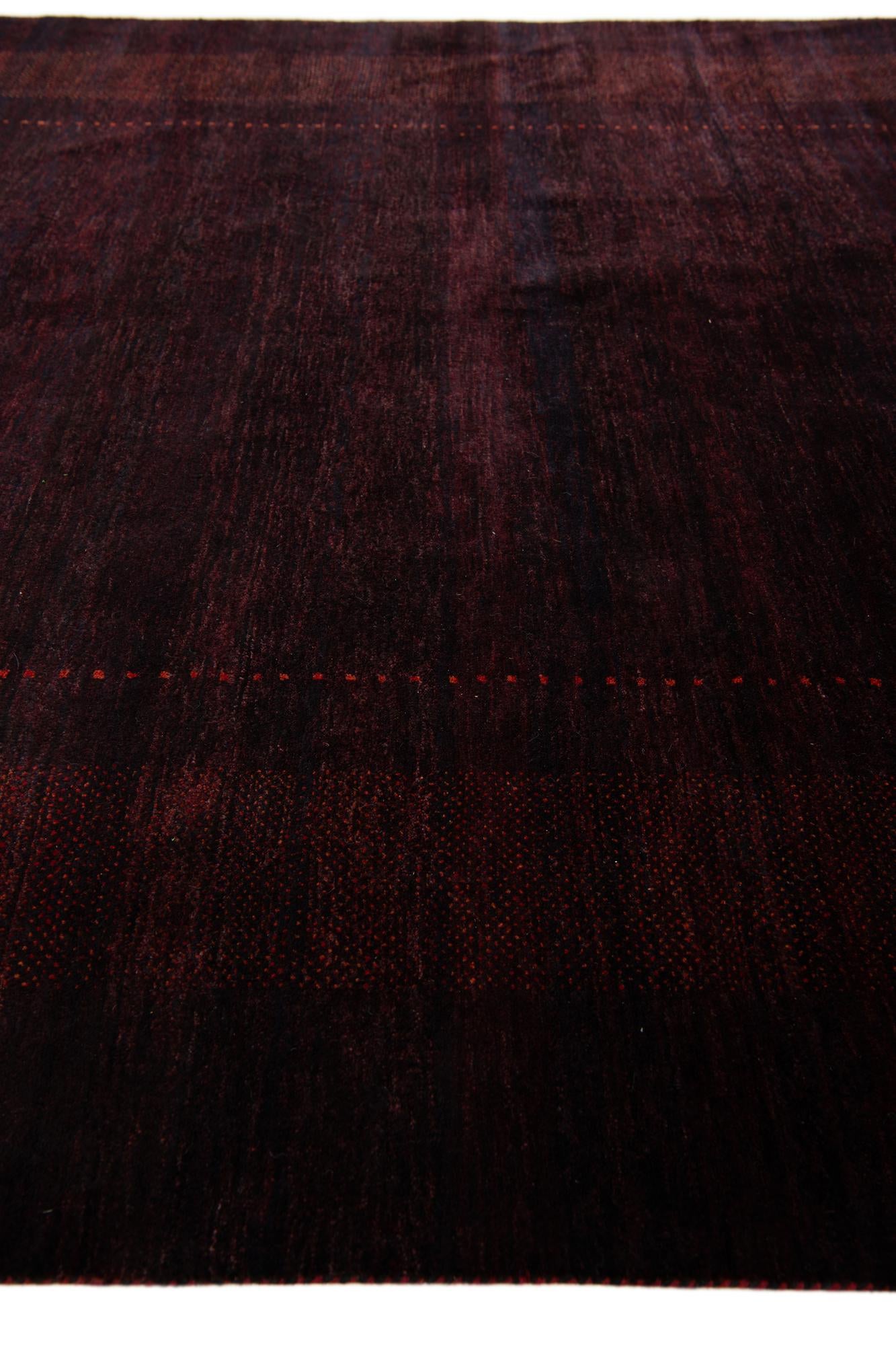 5' 10 x 8' Hand Knotted Gabbeh Wool Rug