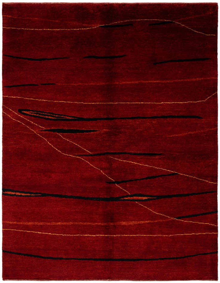 Detail image of 5' x 6' 8 Hand Knotted Gabbeh Wool Rug