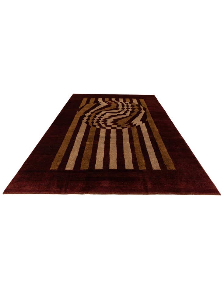 Detail image of 6' 7 x 9' 11 Hand Knotted Gabbeh Wool Rug