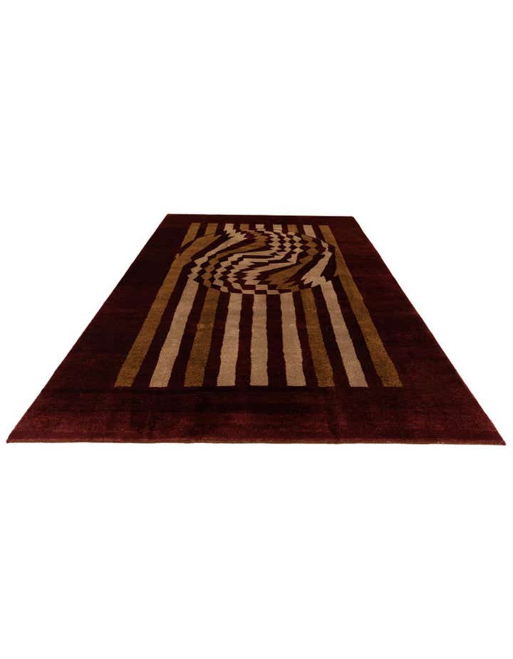 6' 7 x 9' 11 Hand Knotted Gabbeh Wool Rug