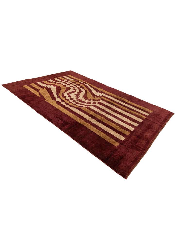 6' 7 x 9' 11 Hand Knotted Gabbeh Wool Rug
