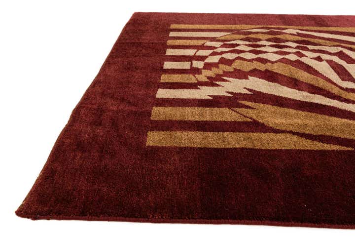 6' 7 x 9' 11 Hand Knotted Gabbeh Wool Rug