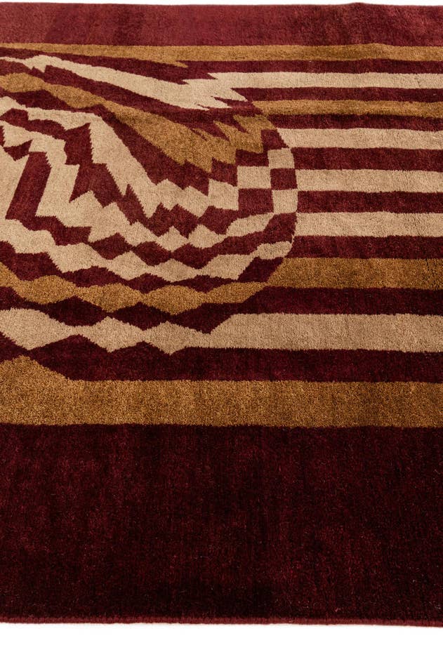 Detail image of 6' 7 x 9' 11 Hand Knotted Gabbeh Wool Rug