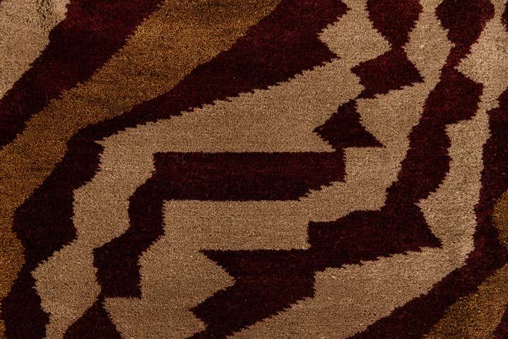 6' 7 x 9' 11 Hand Knotted Gabbeh Wool Rug