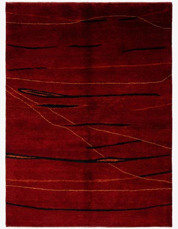 5' x 6' 8 Hand Knotted Gabbeh Wool Rug