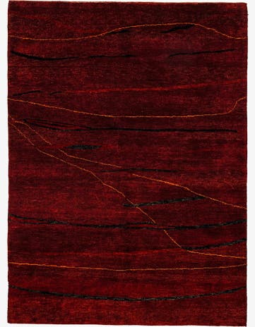 4' 10 x 6' 7 Hand Knotted Gabbeh Wool Rug