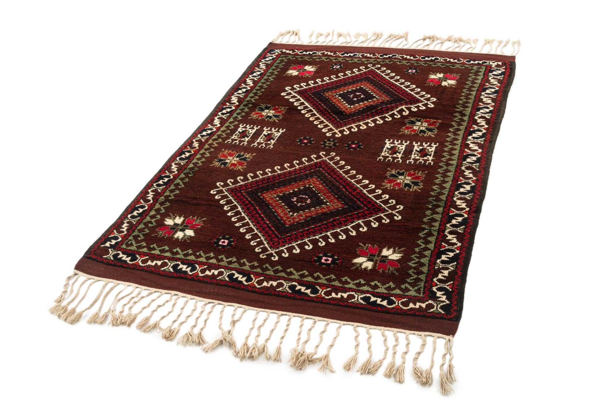 4' x 6' Hand Knotted Gharajeh Wool Rug