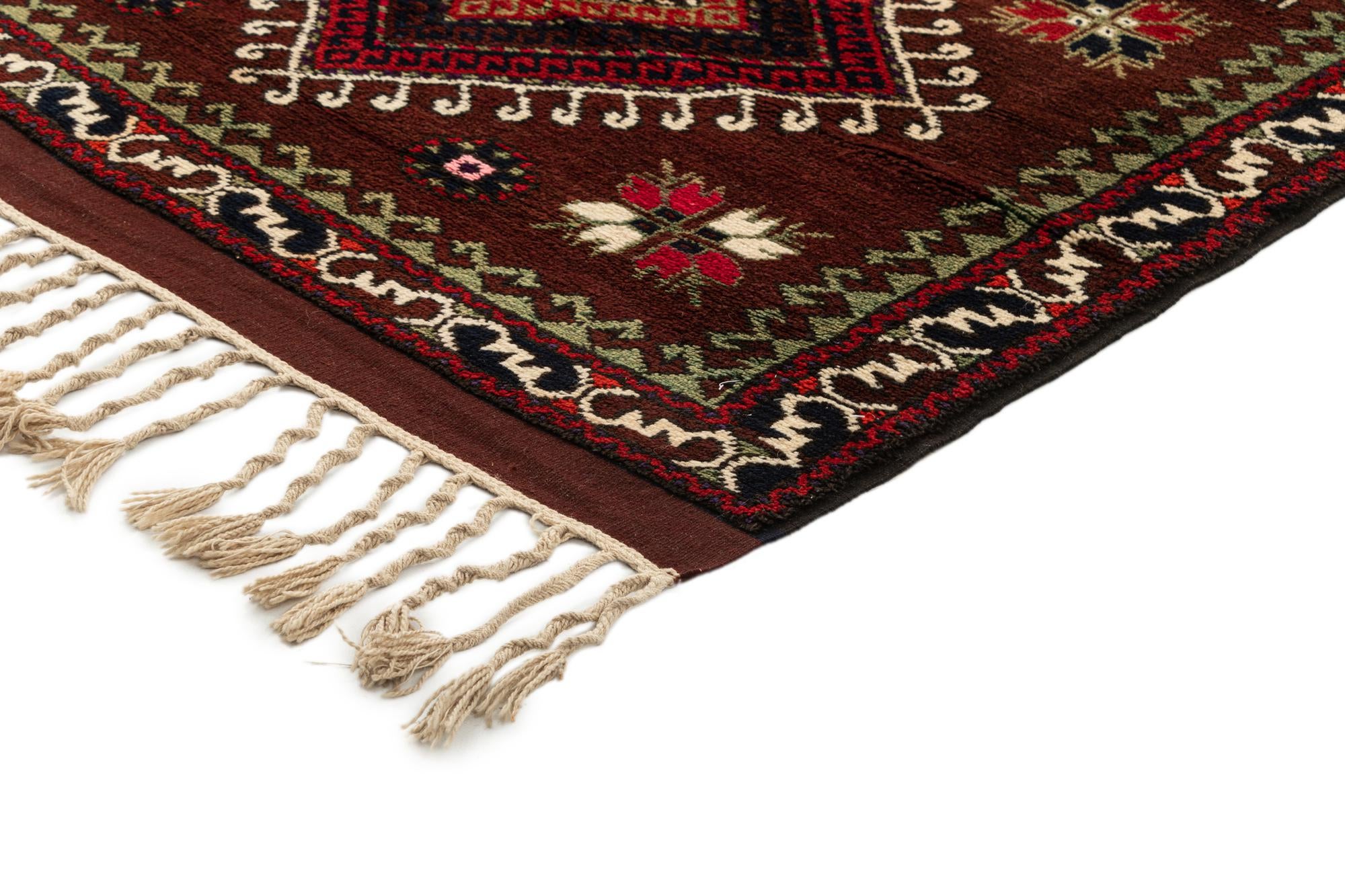 4' x 6' Hand Knotted Gharajeh Wool Rug