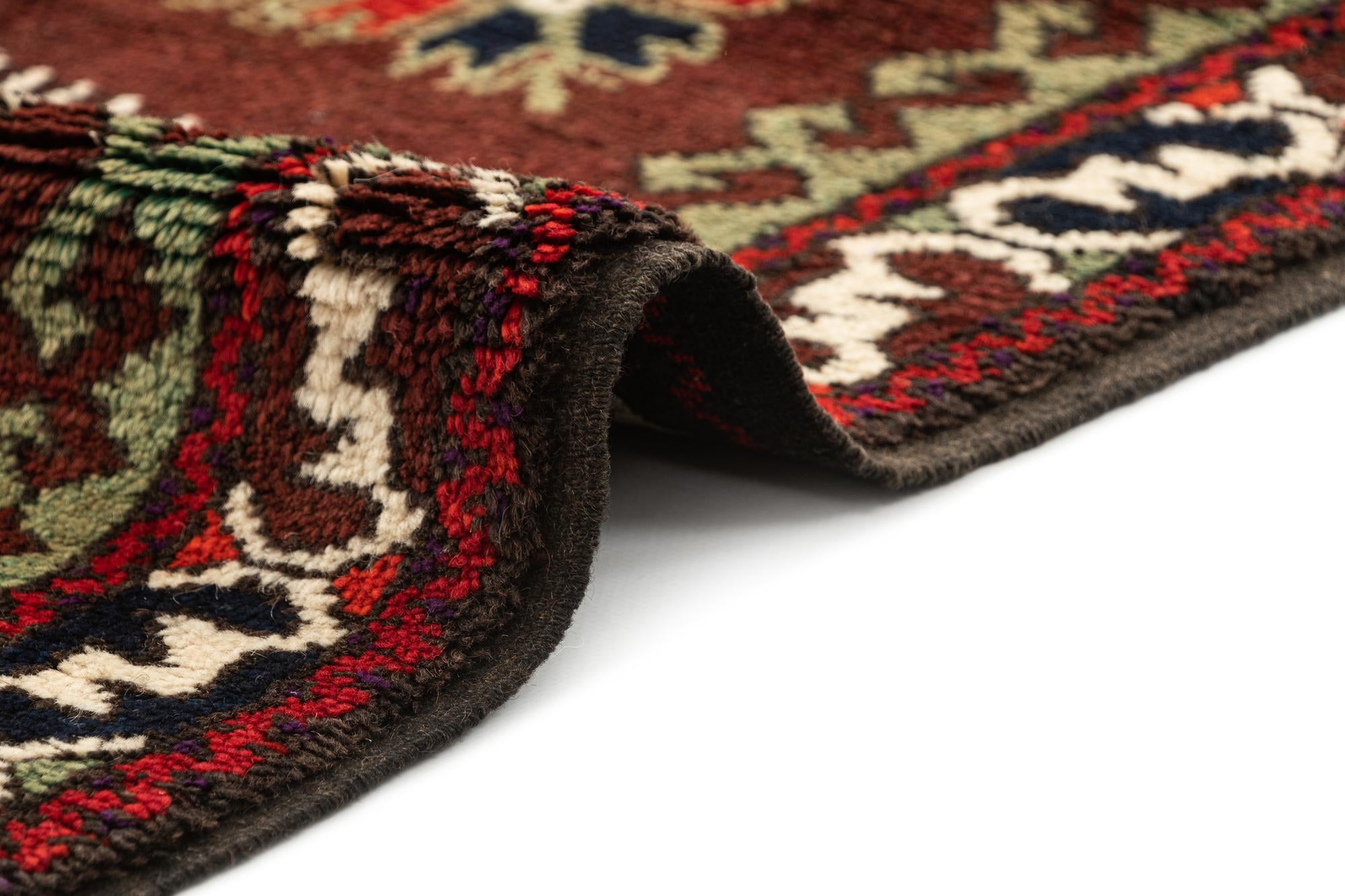 4' x 6' Hand Knotted Gharajeh Wool Rug