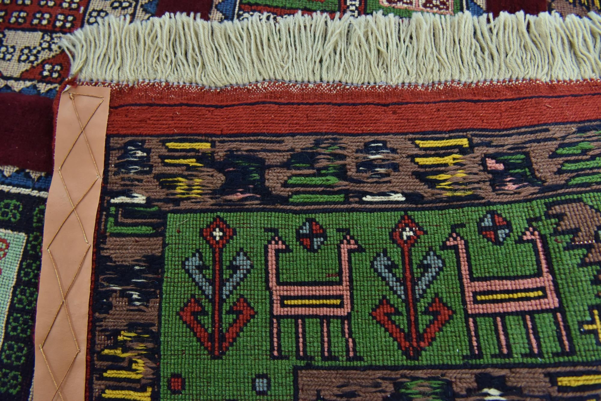 4' 3 x 6' 6 Hand Knotted Ghoochan Persian Wool Rug