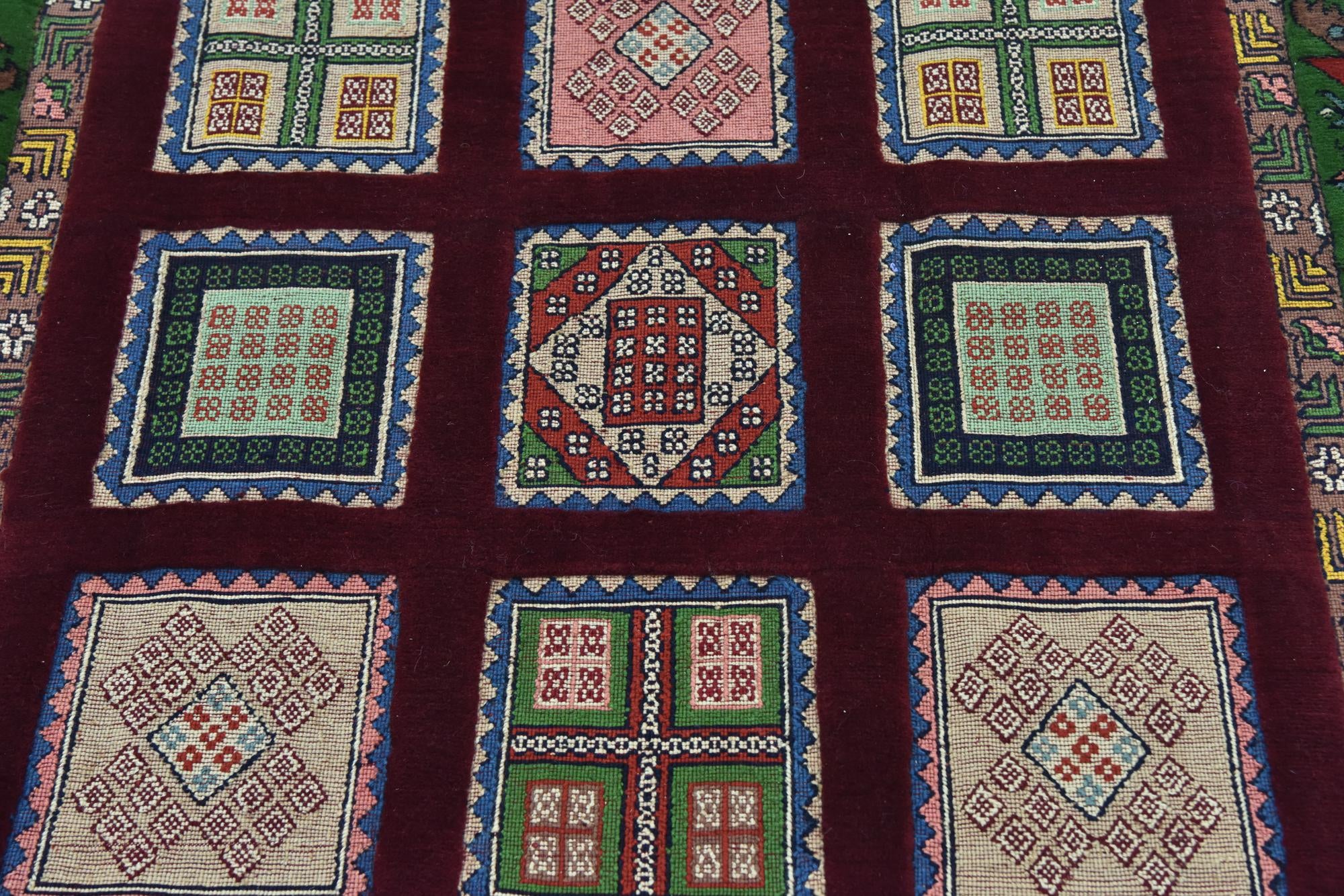 4' 3 x 6' 6 Hand Knotted Ghoochan Persian Wool Rug