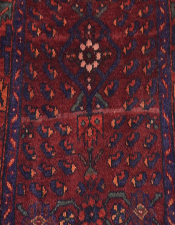 Detail image of 2' 8 x 4' 10 Hand Knotted Hamedan Persian Wool Rug