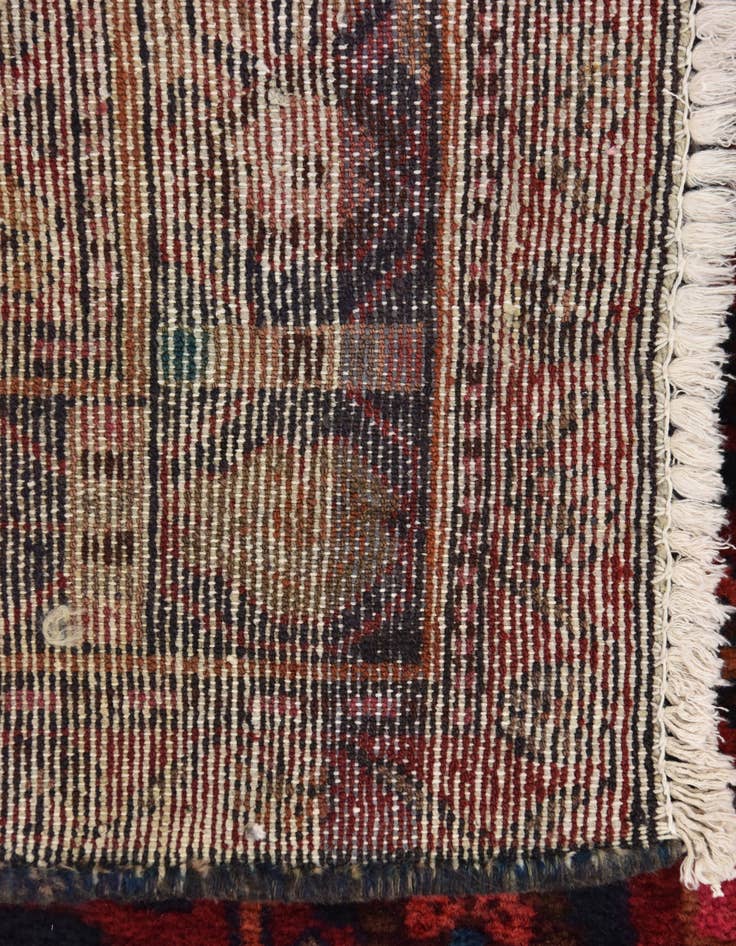 Detail image of 4' 8 x 9' Hand Knotted Hamedan Persian Wool Rug