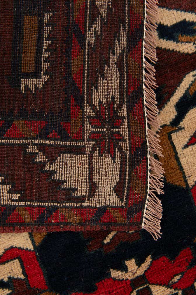 3' 8 x 6' 4 Hand Knotted Heriz Wool Rug