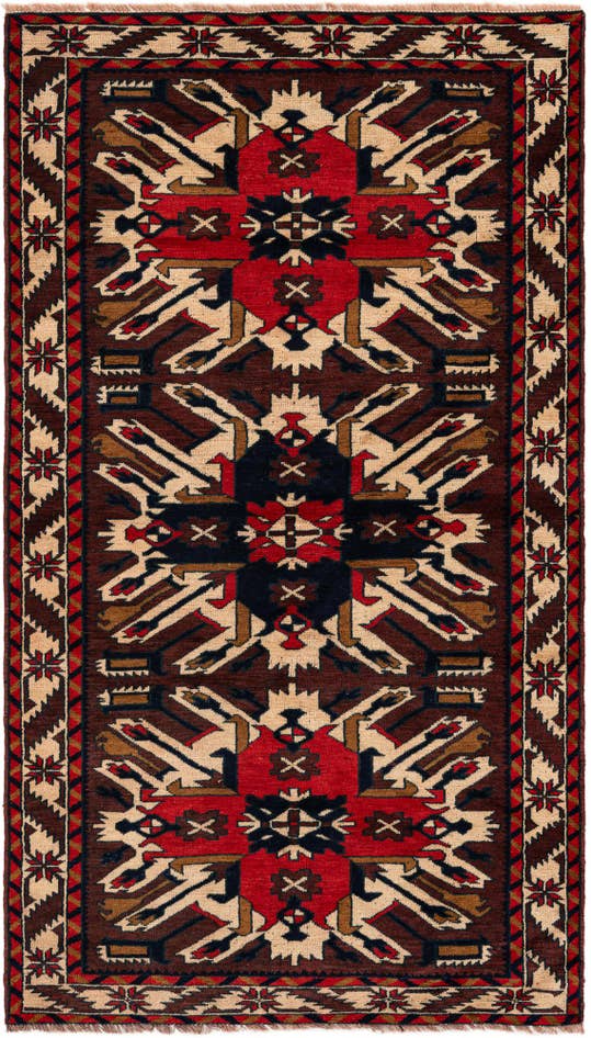 Detail image of 3' 8 x 6' 4 Hand Knotted Heriz Wool Rug
