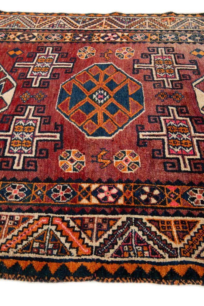 4' 2 x 5' 9 Hand Knotted Heriz Wool Rug