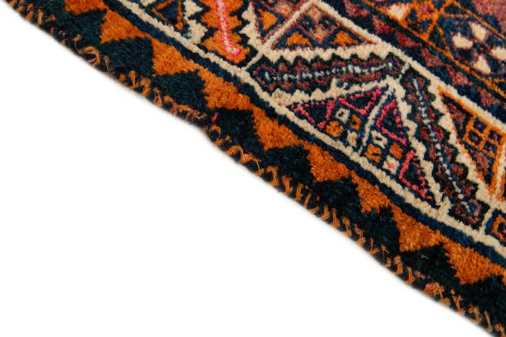 Detail image of 4' 2 x 5' 9 Hand Knotted Heriz Wool Rug