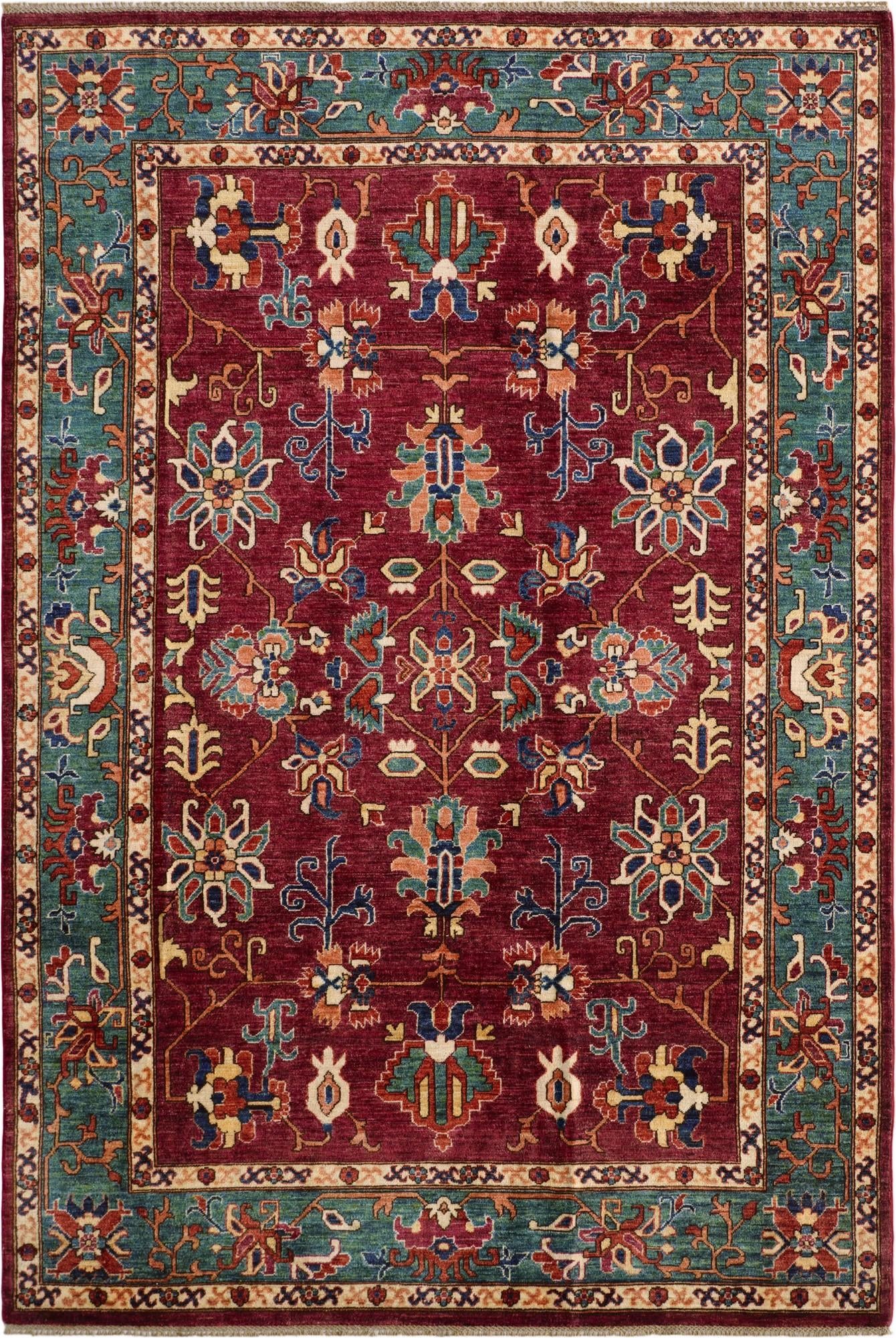 6' 9 x 9' 10 Hand Knotted Heriz Rug