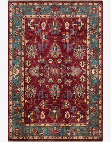 6' 9 x 9' 10 Hand Knotted Heriz Rug
