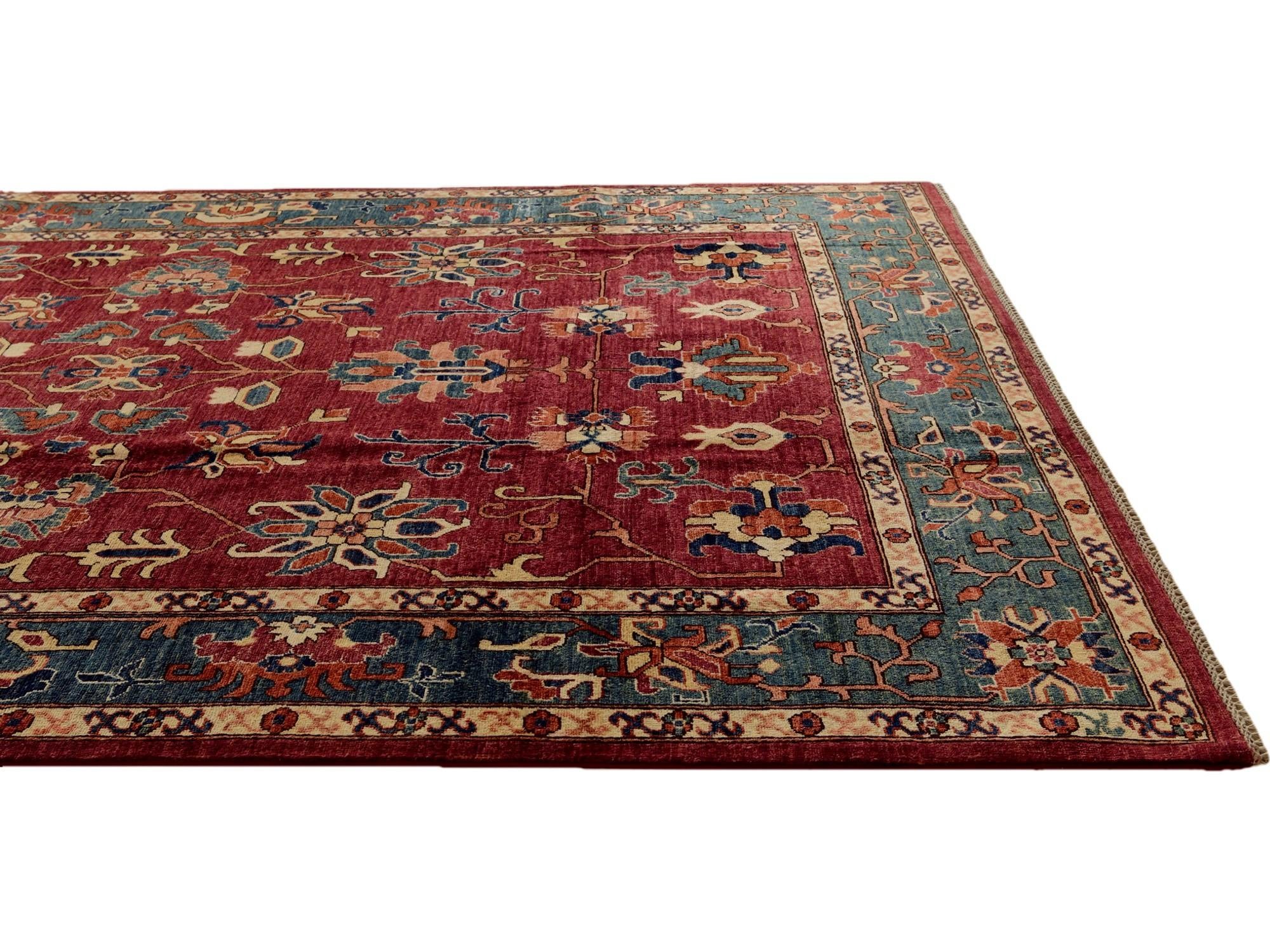 6' 9 x 9' 7 Hand Knotted Heriz Rug