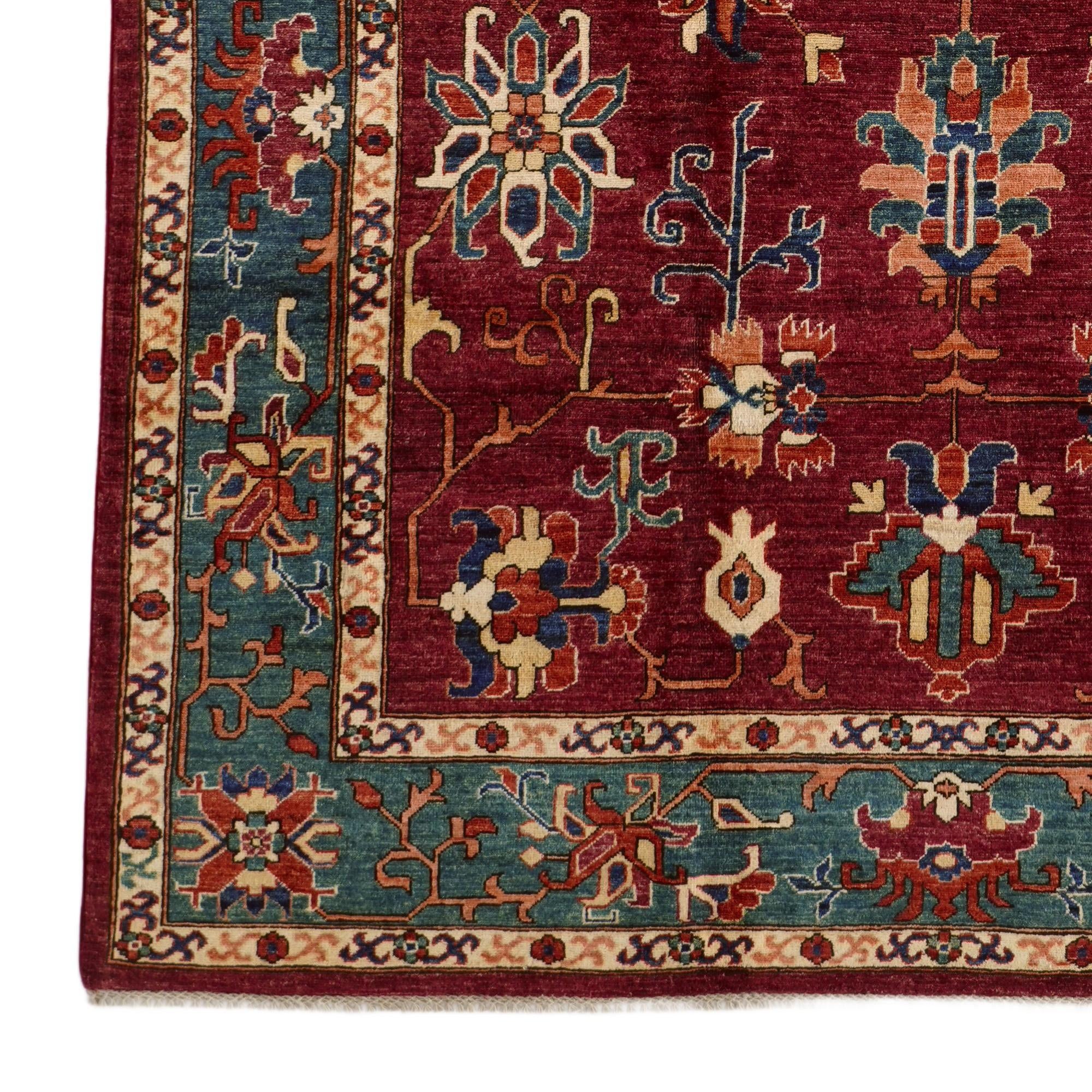 6' 9 x 9' 7 Hand Knotted Heriz Rug