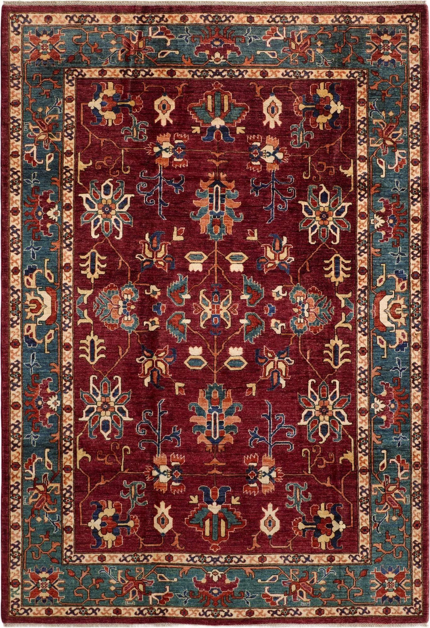 6' 9 x 9' 7 Hand Knotted Heriz Rug