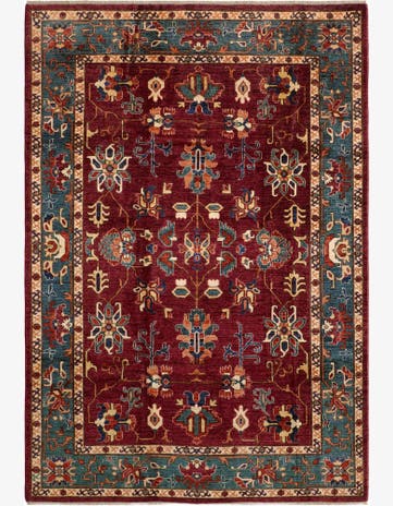 6' 9 x 9' 7 Hand Knotted Heriz Rug