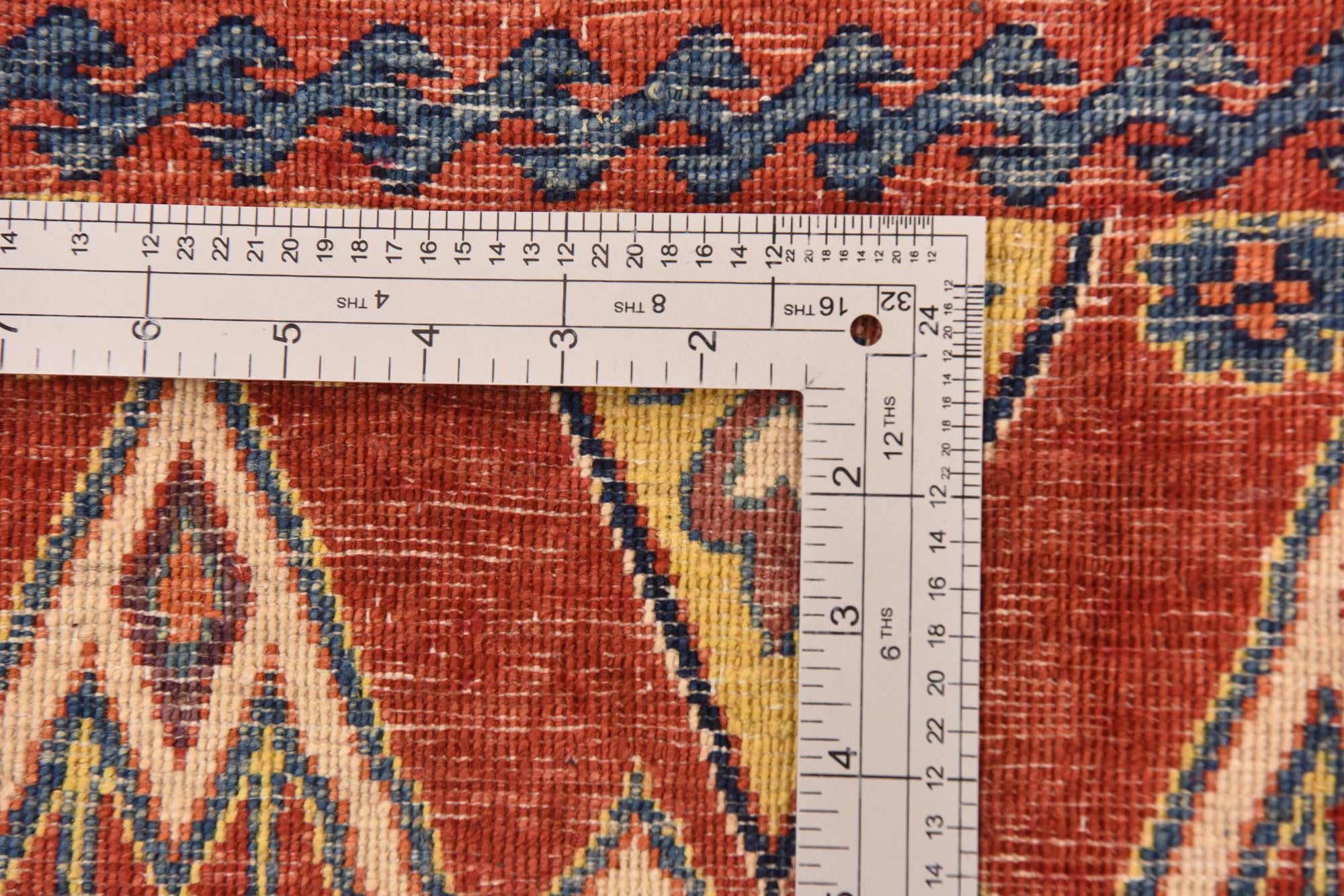 5' 8 x 8' Hand Knotted Ikat Oriental Rug