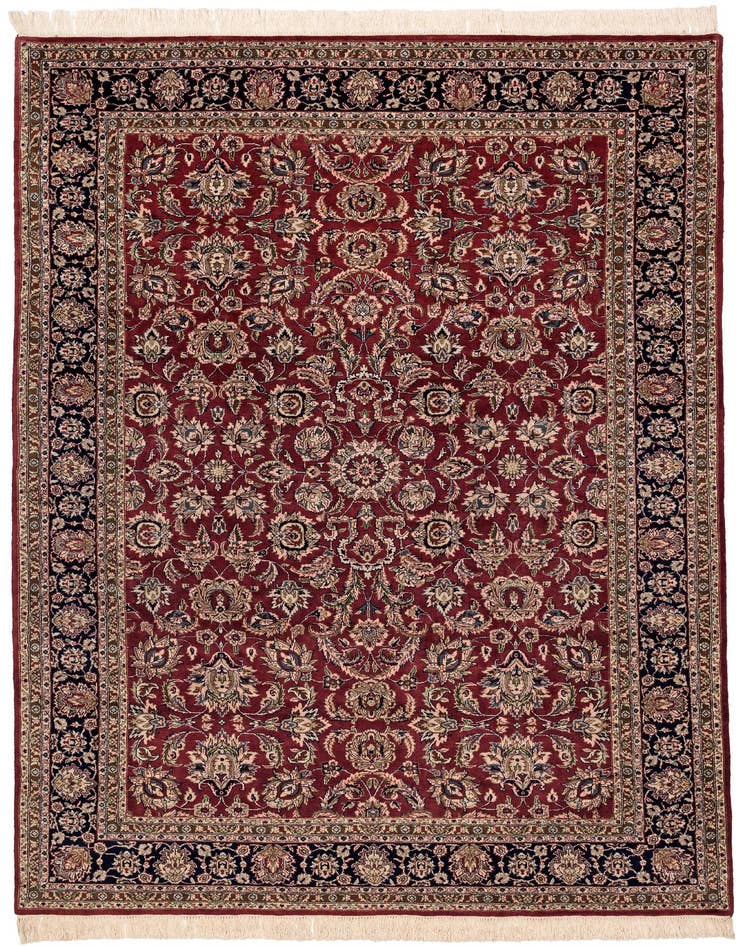 Detail image of 6' 5 x 9' 8 Hand Knotted Isfahan Oriental Wool Rug