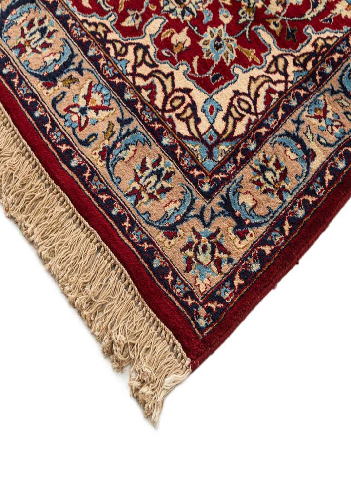 4' x 5' 8 Hand Knotted Isfahan Oriental Wool Rug