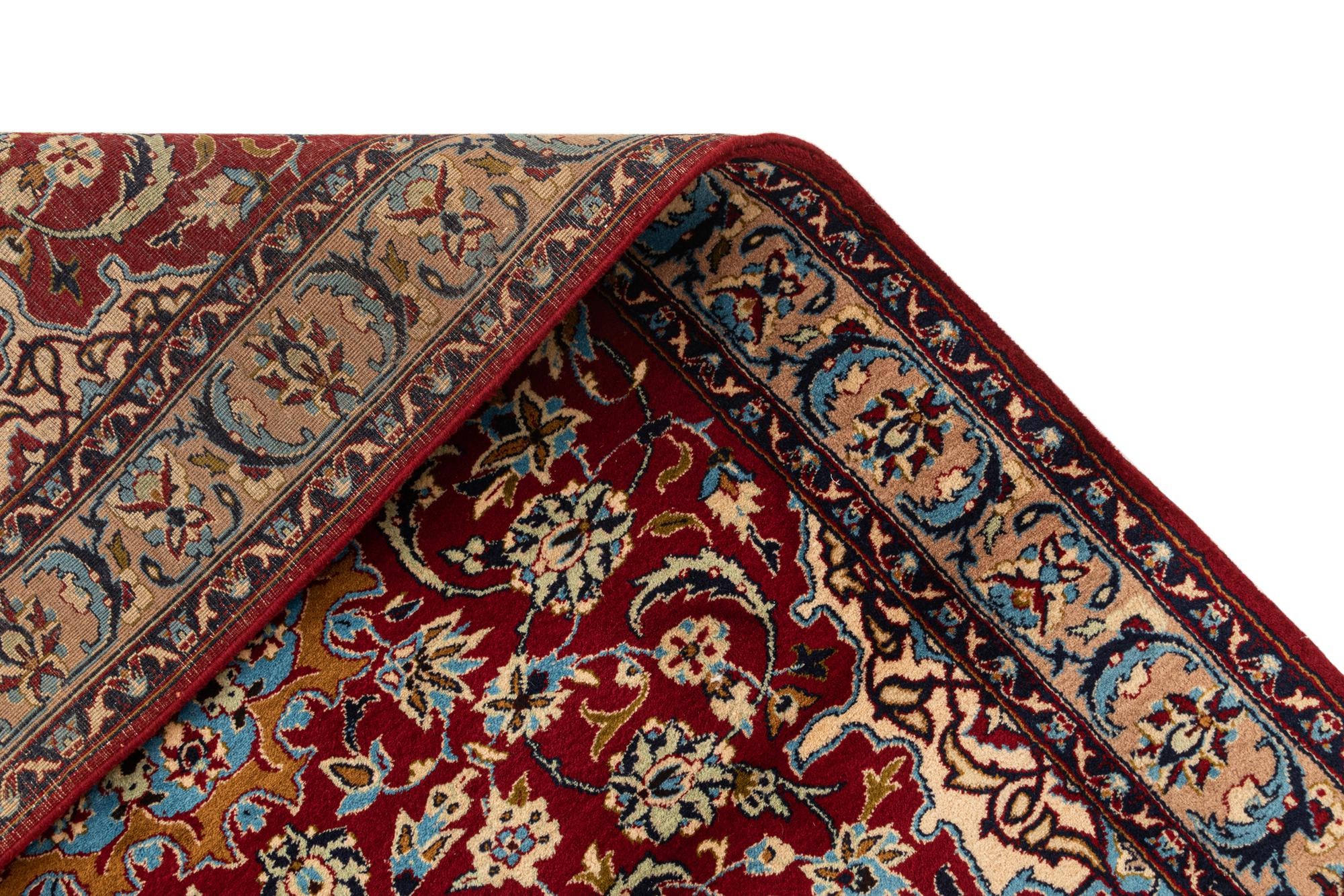 120cm x 175cm anudado a mano Isfahan Alfombra Oriental Lana