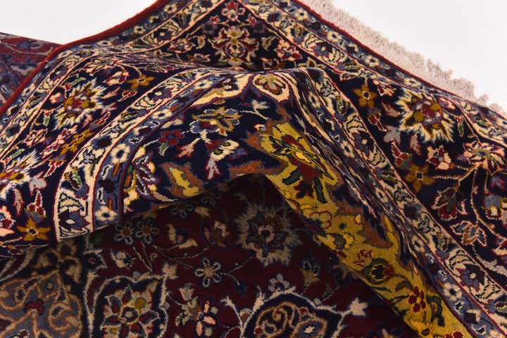 9' 8 x 12' 10 Hand Knotted Isfahan Persian Wool Rug