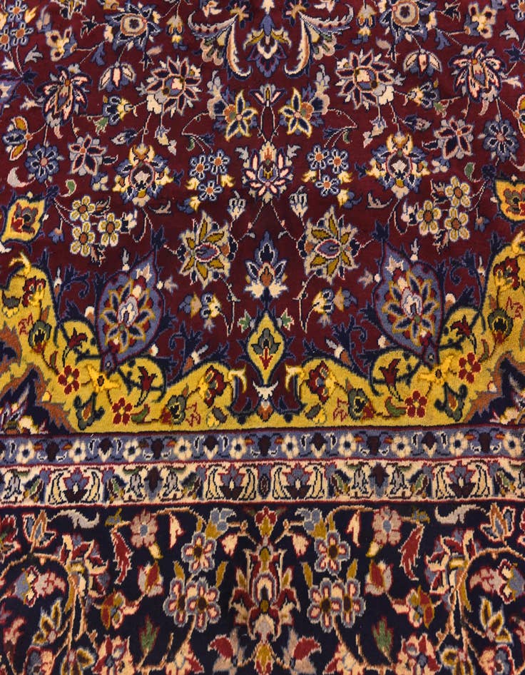 Detail image of 9' 8 x 12' 10  Hand Knotted Isfahan Persian Wool Rug