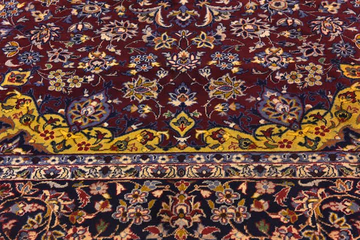 9' 8 x 12' 10 Hand Knotted Isfahan Persian Wool Rug