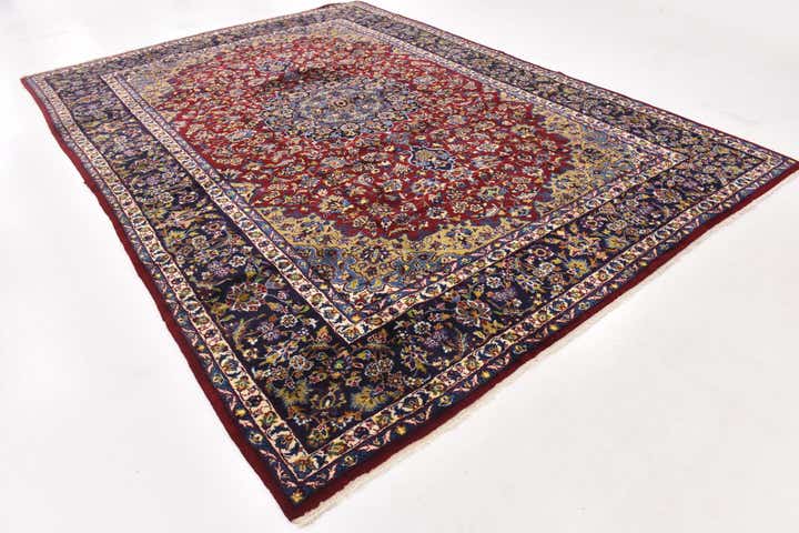 9' 6 x 13' 2 Hand Knotted Isfahan Persian Wool Rug