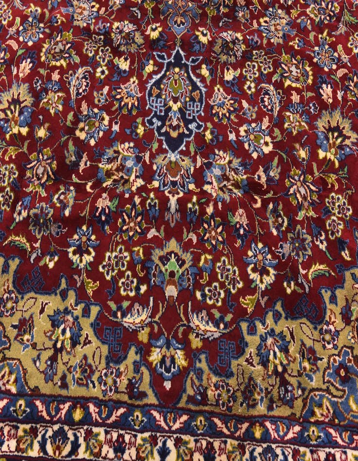 Detail image of 9' 6 x 13' 2  Hand Knotted Isfahan Persian Wool Rug