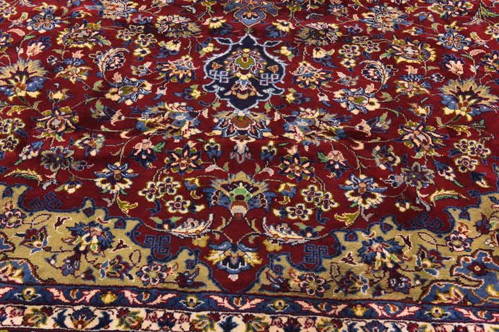 9' 6 x 13' 2 Hand Knotted Isfahan Persian Wool Rug