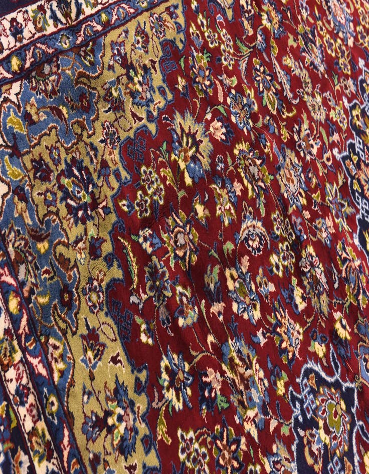 Detail image of 9' 6 x 13' 2  Hand Knotted Isfahan Persian Wool Rug