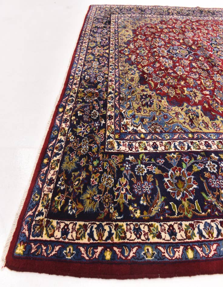 Detail image of 9' 6 x 13' 2  Hand Knotted Isfahan Persian Wool Rug