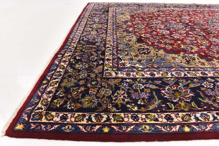 9' 6 x 13' 2 Hand Knotted Isfahan Persian Wool Rug