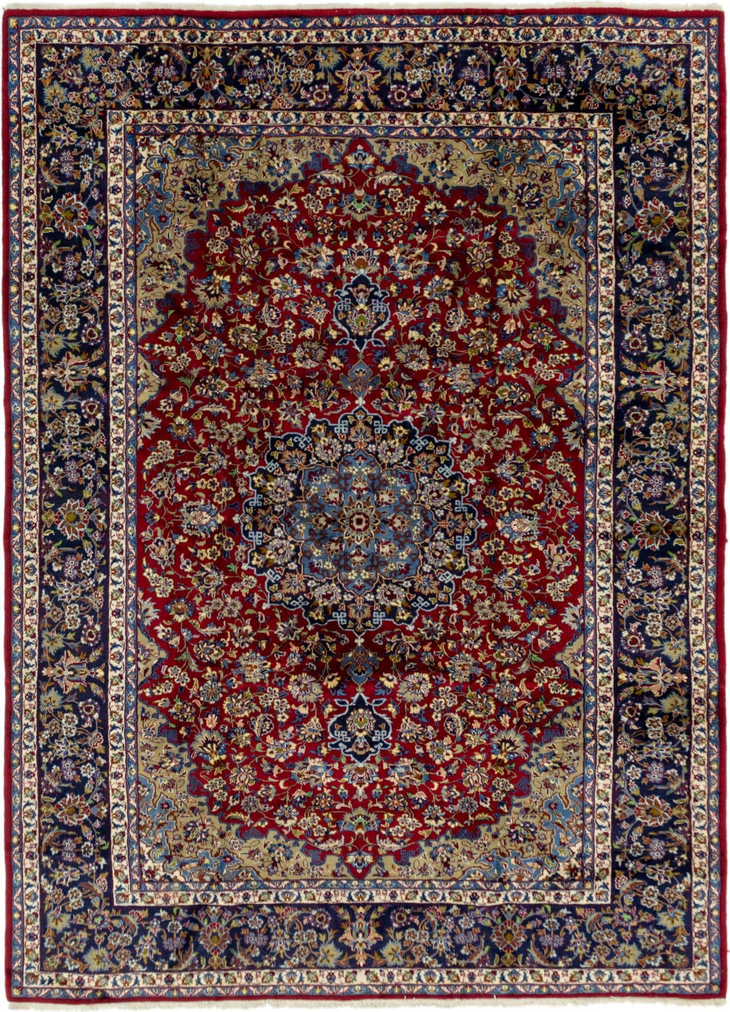 9' 6 x 13' 2 Hand Knotted Isfahan Persian Wool Rug