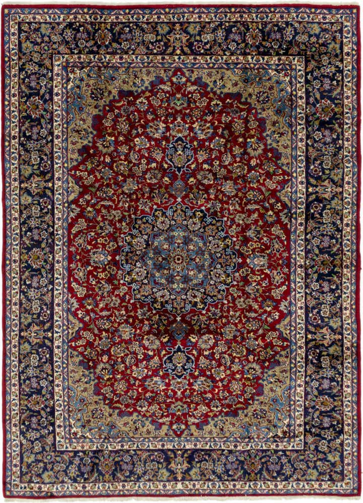 9' 6 x 13' 2 Hand Knotted Isfahan Persian Wool Rug