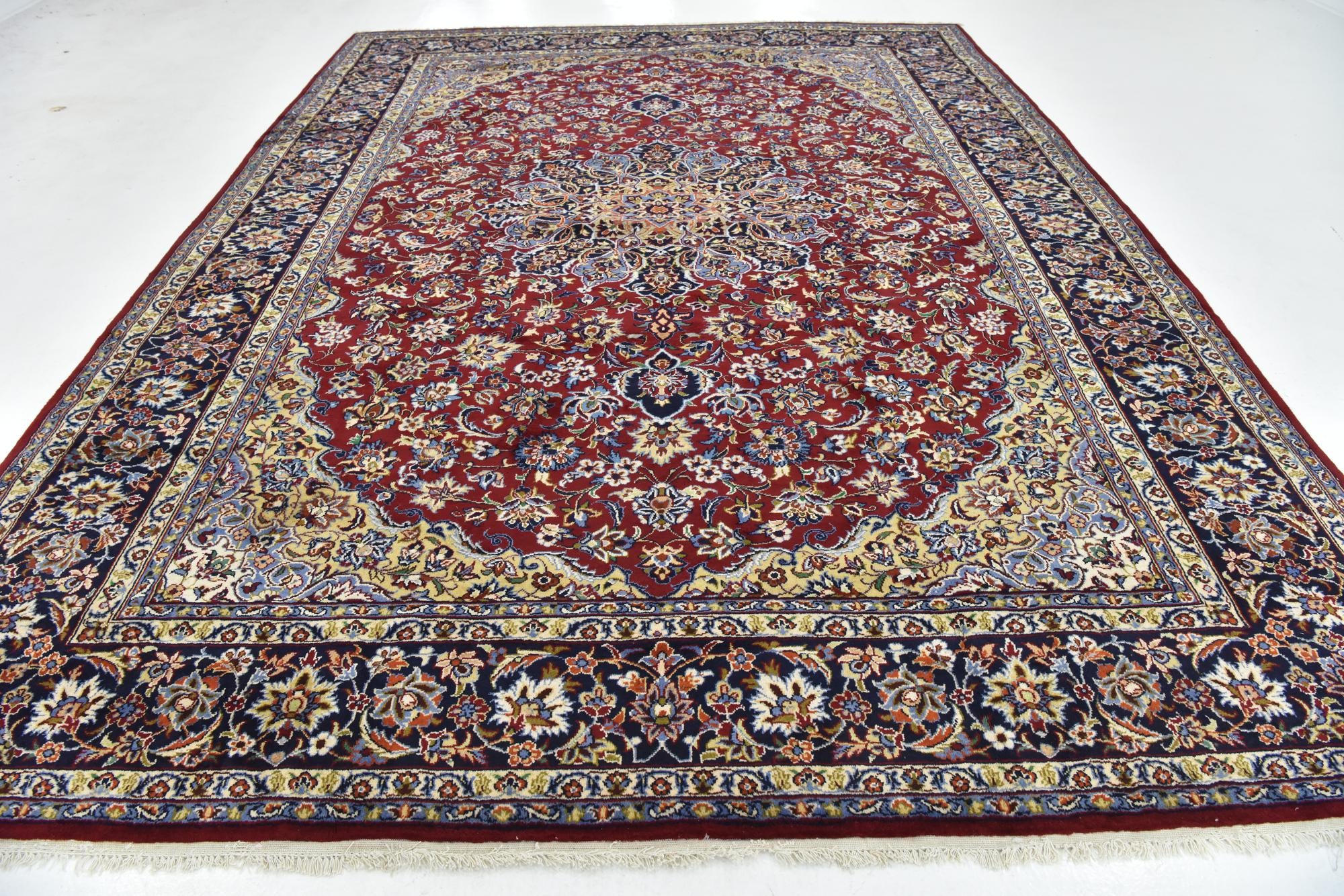 295cm x 405cm anudado a mano Isfahan Alfombra Persa Lana